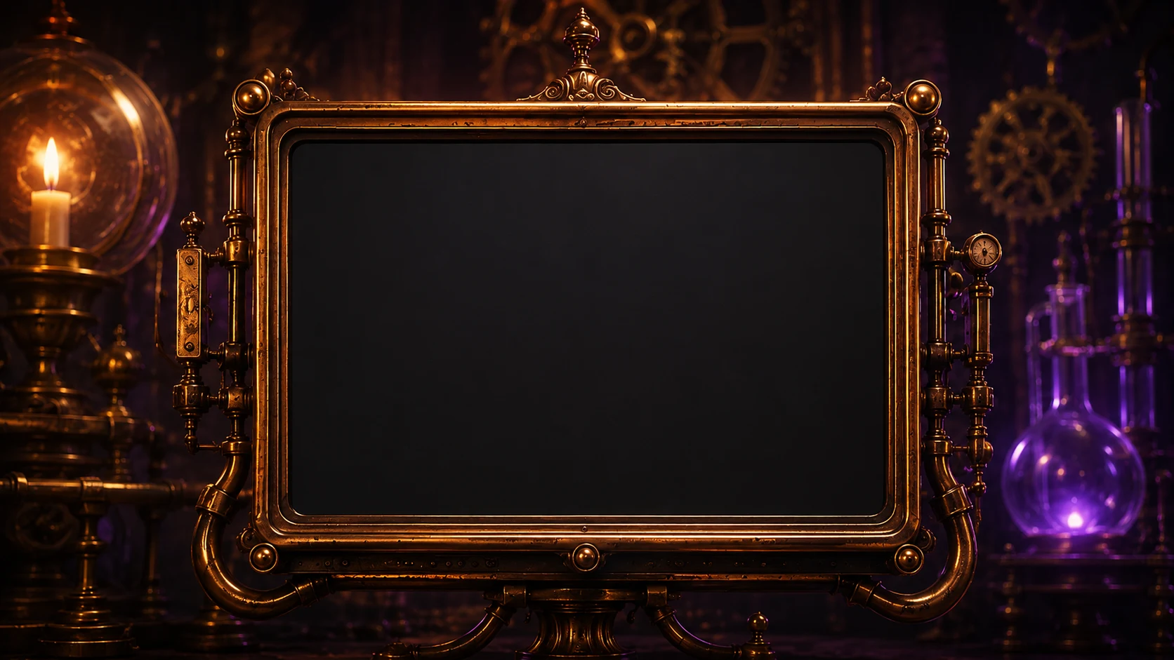 Steampunk-Monitor aus Messing in der Werkstatt von Qisses
